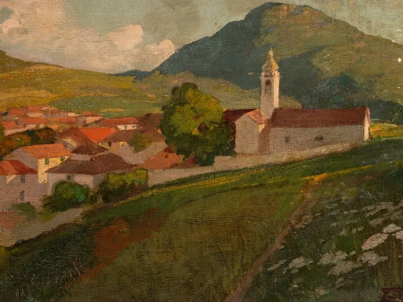 1879-Giovanni Battista Derchi - Paese in Collina